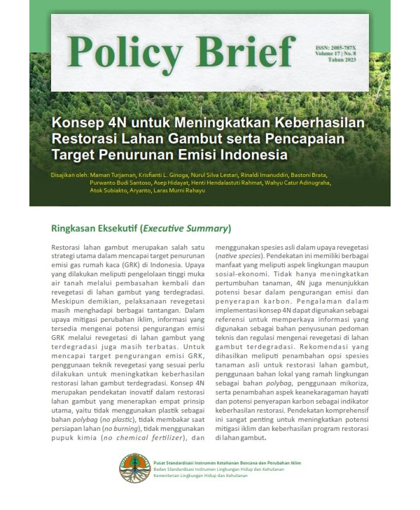 Konsep 4N untuk Meningkatkan Keberhasilan Restorasi Lahan Gambut serta Pencapaian Target Penurunan Emisi Indonesia